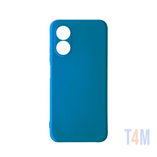 Silicone Case with Camera Shield for Oppo A17 Blue